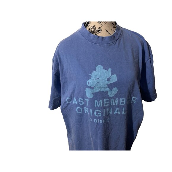 Vintage Disney Cast Member Original Mickey Mouse Blue T Shirt Size Large RARE - Picture 5 of 10